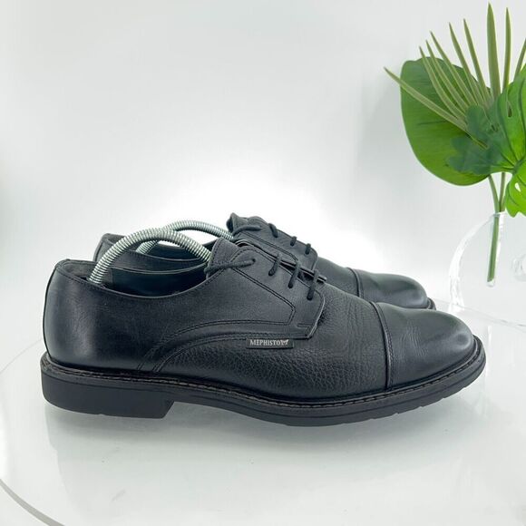 Mephisto France Men's Melchior Oxford Size 11 Cap Toe Black Aniline Leather - Picture 3 of 12